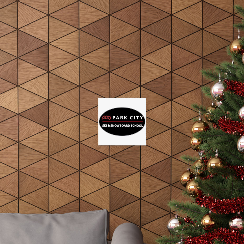 Park City Ski & Snowboard School Logo (Oval) Poster — Vertical Matte Print