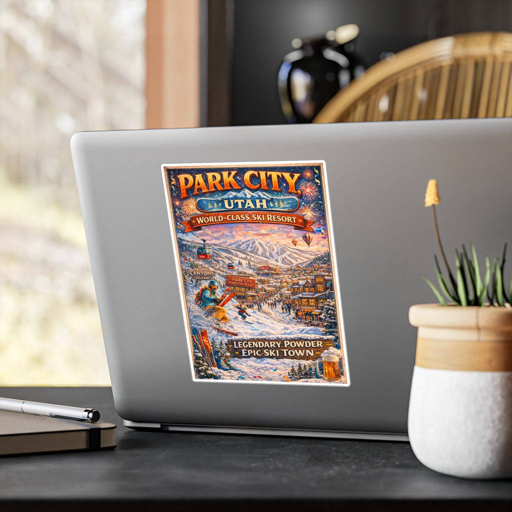 Park City Utah Ski Resort Vinyl Sticker — Legendary Powder Kiss-Cut Decal