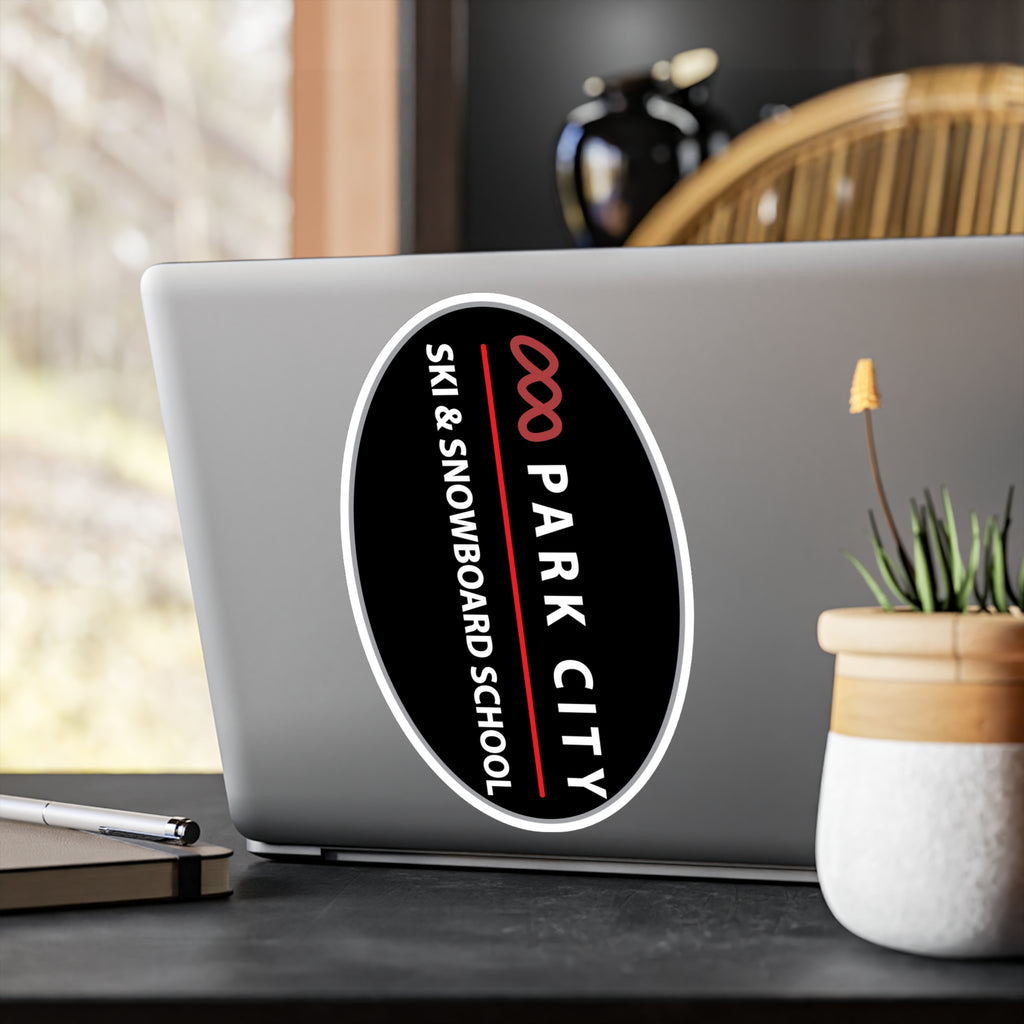 Park City Vinyl Decal Sticker — Park City Ski & Snowboard School Logo (Oval) Sticker for Laptops, Water Bottles & Windows