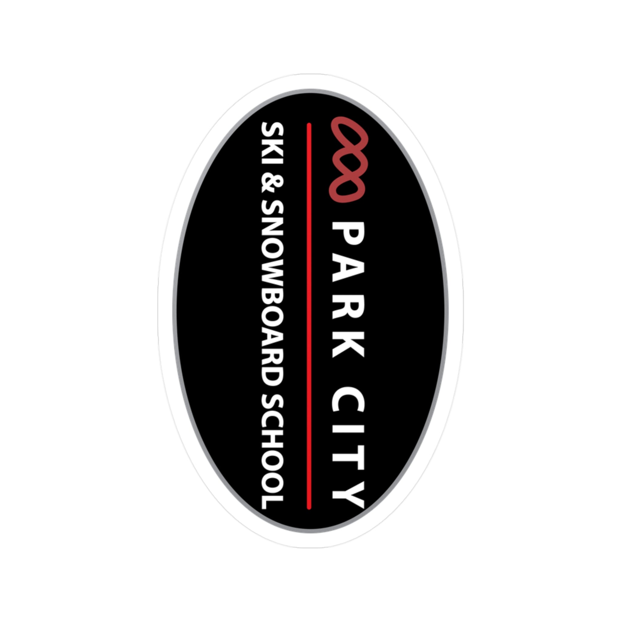Park City Vinyl Decal Sticker — Park City Ski & Snowboard School Logo (Oval) Sticker for Laptops, Water Bottles & Windows