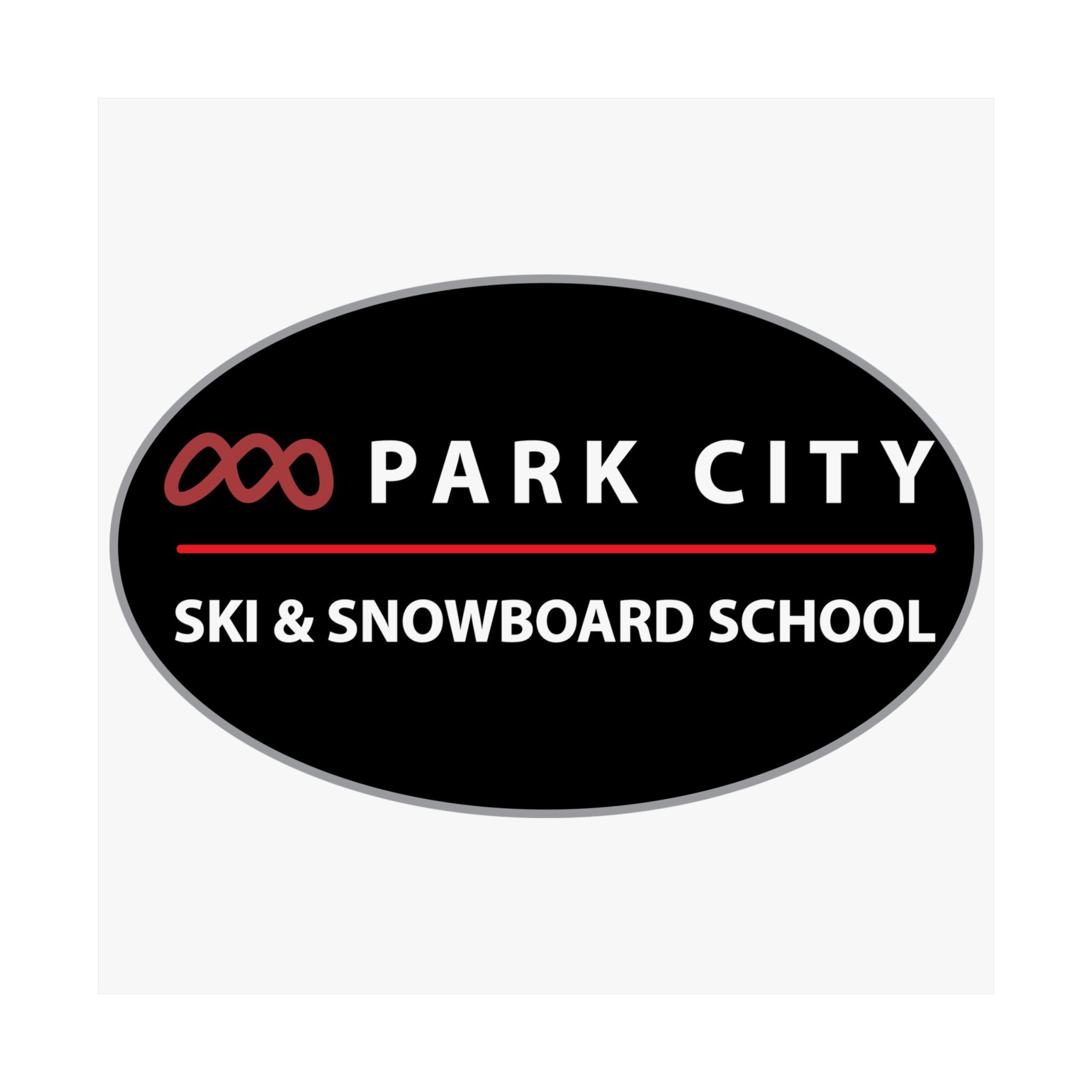 Park City Ski & Snowboard School Logo (Oval) Poster — Vertical Matte Print