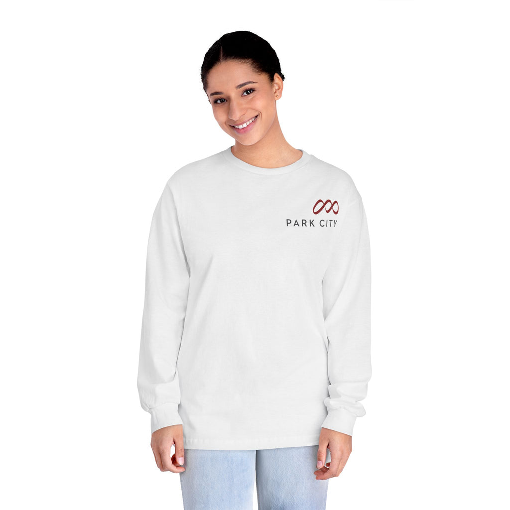 Park City Long Sleeve Tee — Minimal Mountain Logo Shirt