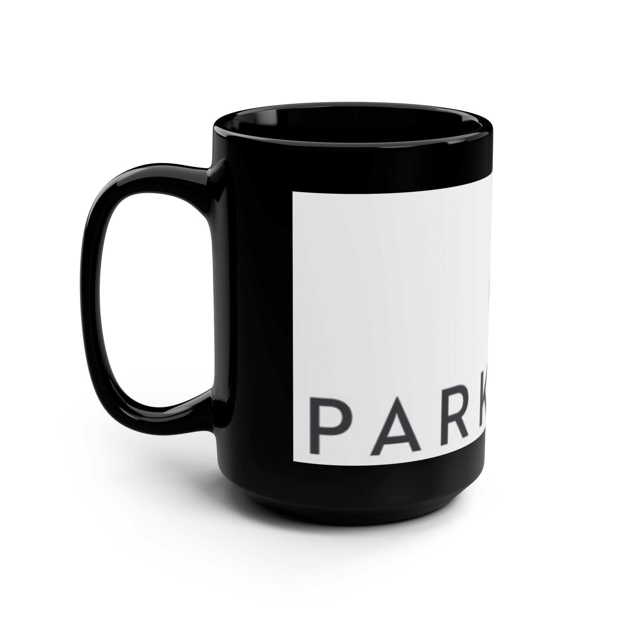 Black 15oz Mug — Dark City Infinity Logo Coffee Cup