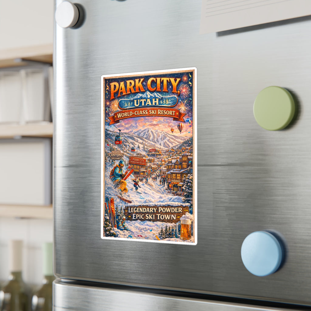 Park City Utah Ski Resort Vinyl Sticker — Legendary Powder Kiss-Cut Decal