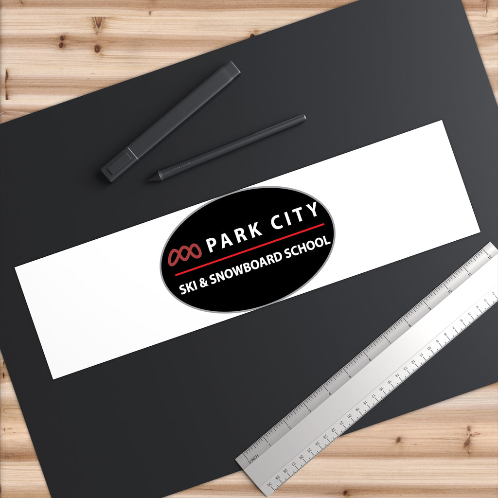 Park City Ski & Snowboard School Logo (Oval) Bumper Sticker Logo Decal