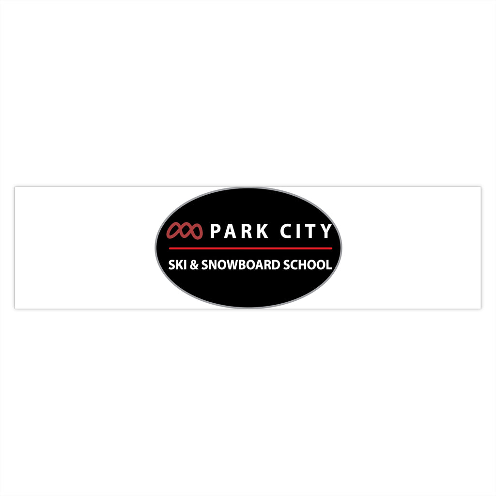 Park City Ski & Snowboard School Logo (Oval) Bumper Sticker Logo Decal