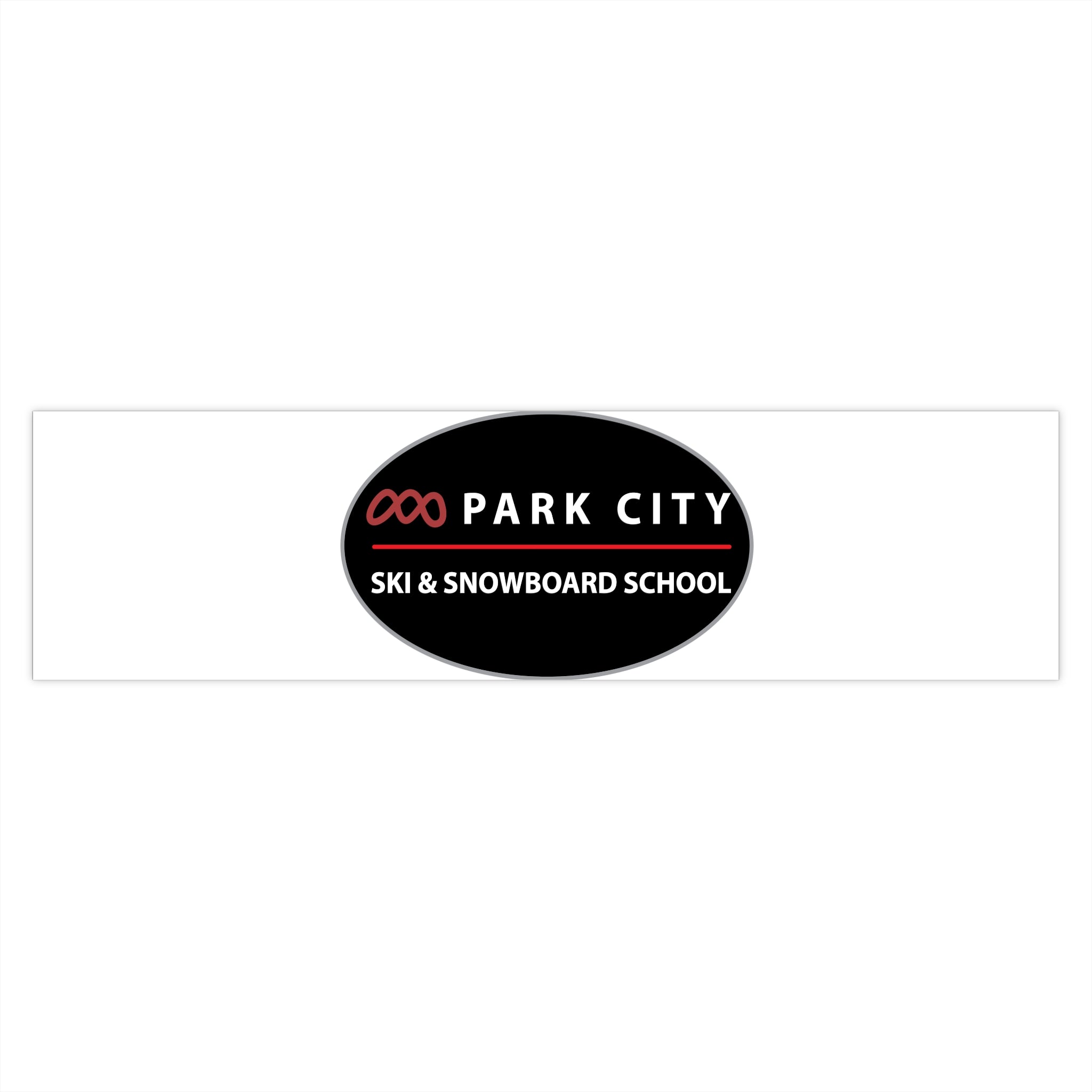 Park City Ski & Snowboard School Logo (Oval) Bumper Sticker Logo Decal