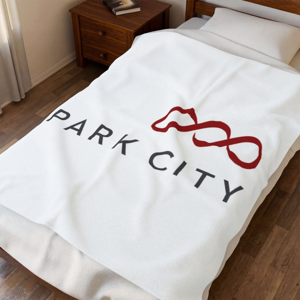 Park City Logo, Velveteen Plush Blanket