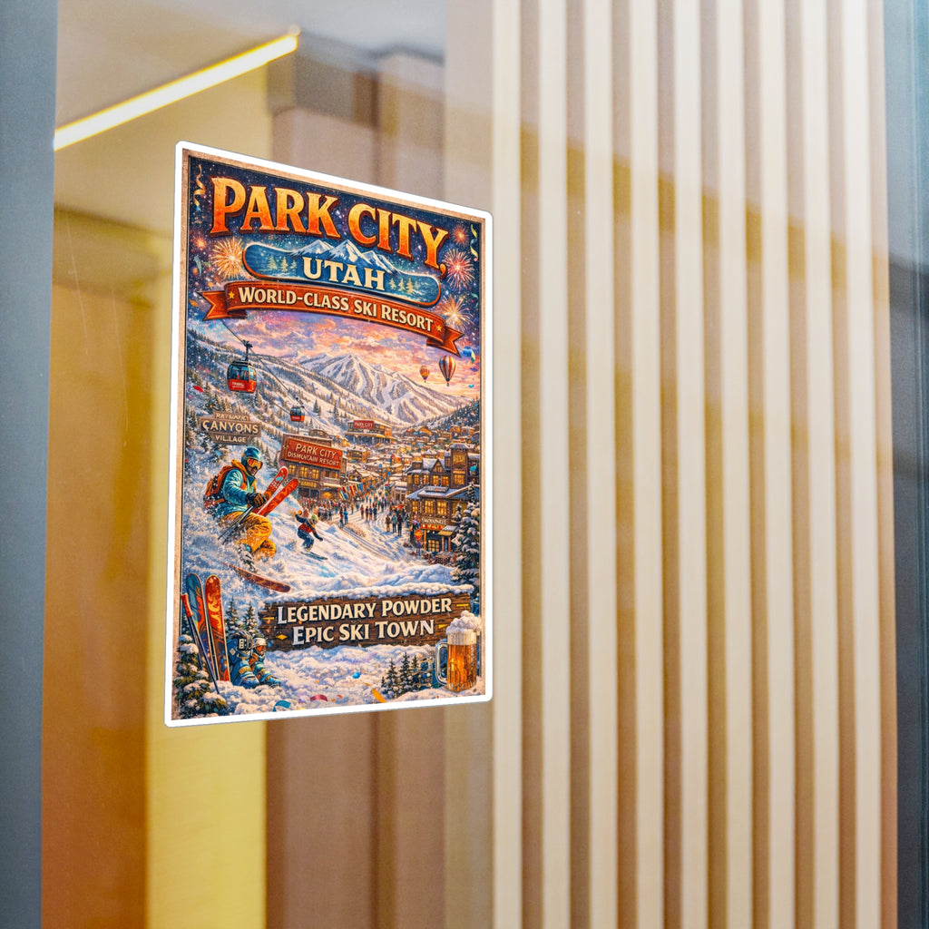 Park City Utah Ski Resort Vinyl Sticker — Legendary Powder Kiss-Cut Decal