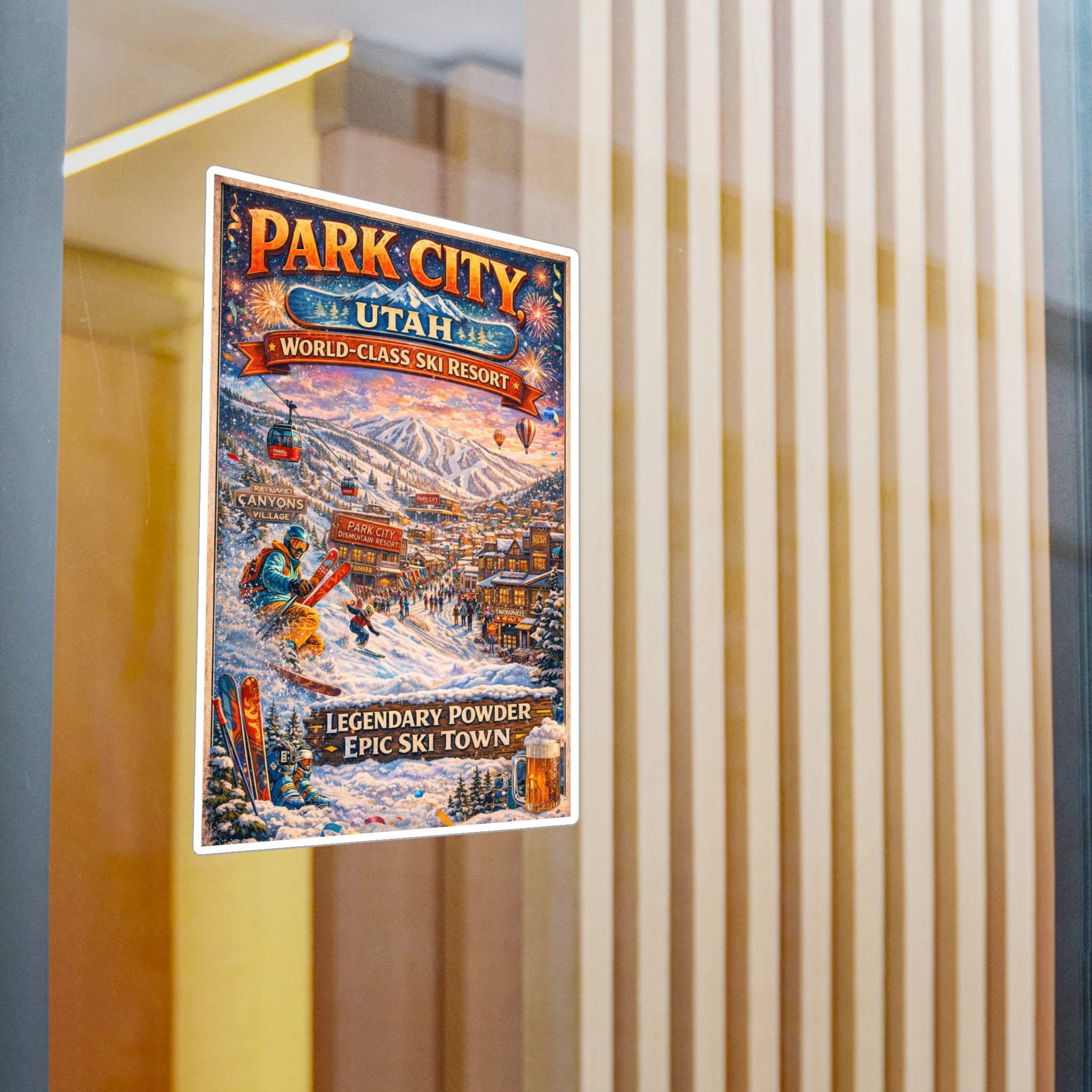 Park City Utah Ski Resort Vinyl Sticker — Legendary Powder Kiss-Cut Decal