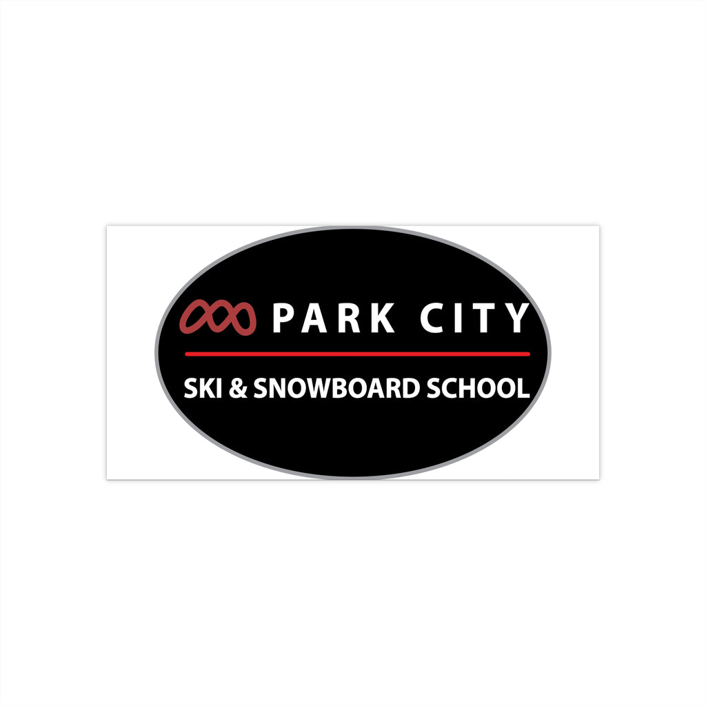 Park City Ski & Snowboard School Logo (Oval) Bumper Sticker Logo Decal