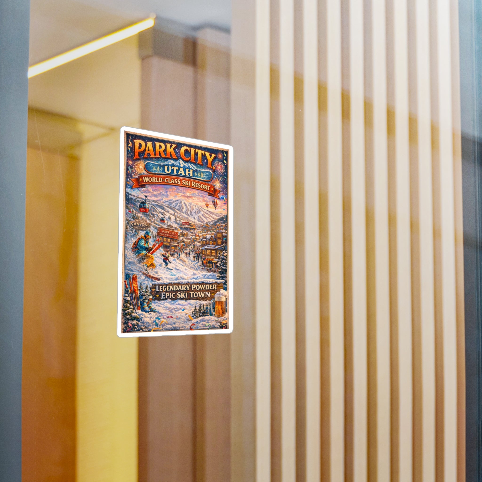 Park City Utah Ski Resort Vinyl Sticker — Legendary Powder Kiss-Cut Decal