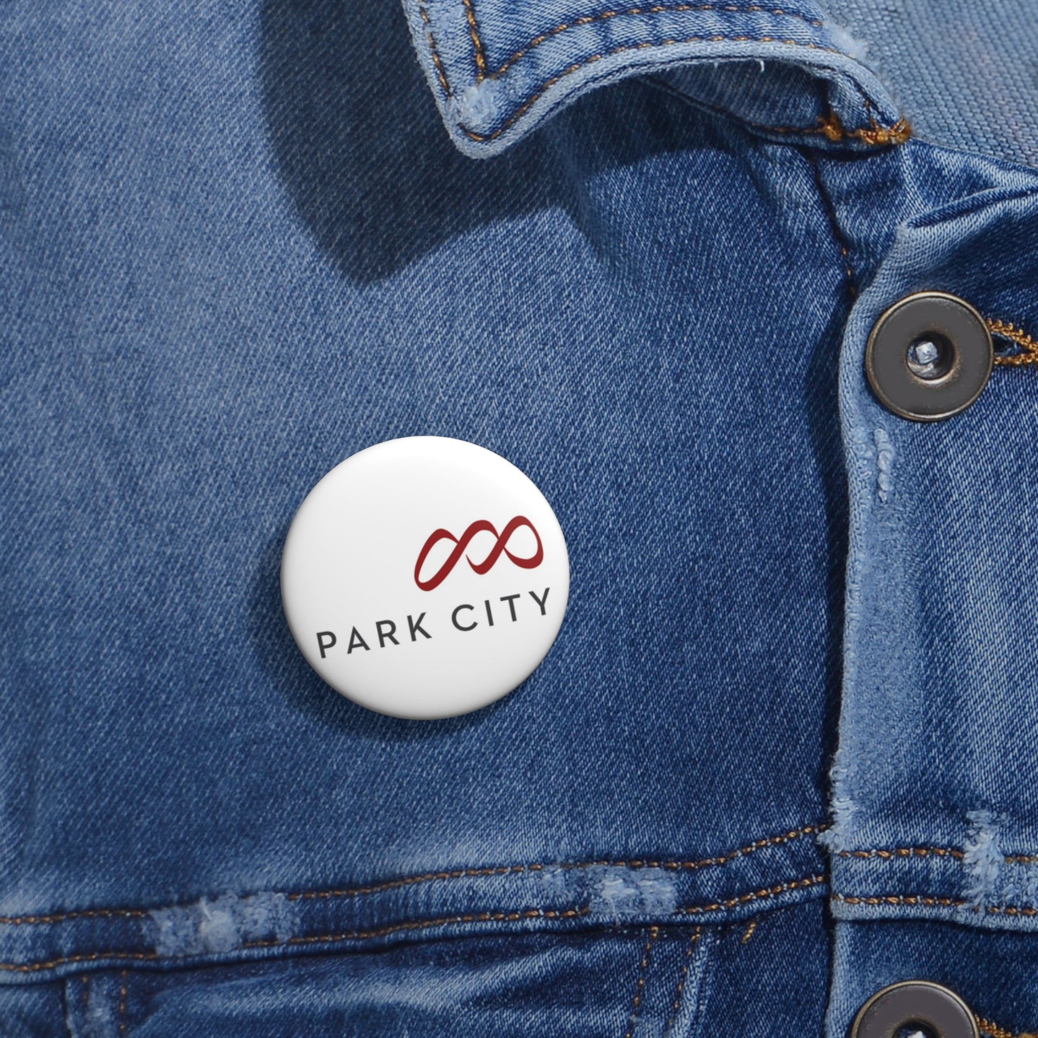 Park City, Park City Logo —  Park City, Mountain Souvenir Badge - White