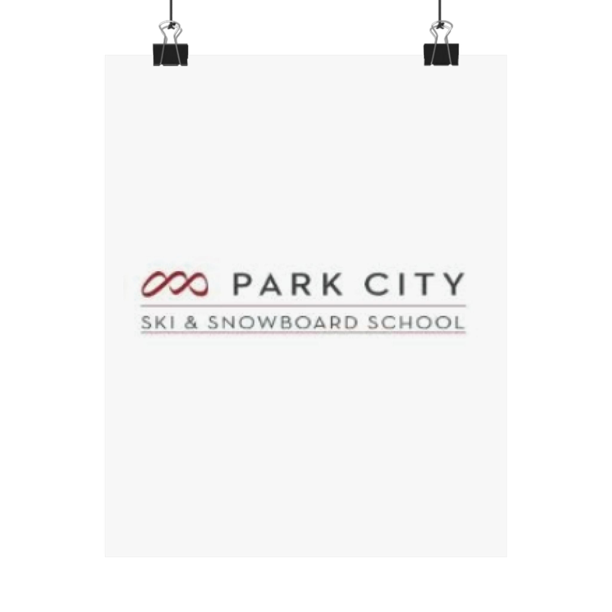 Park City Ski & Snowboard School Poster — Vertical Matte Print