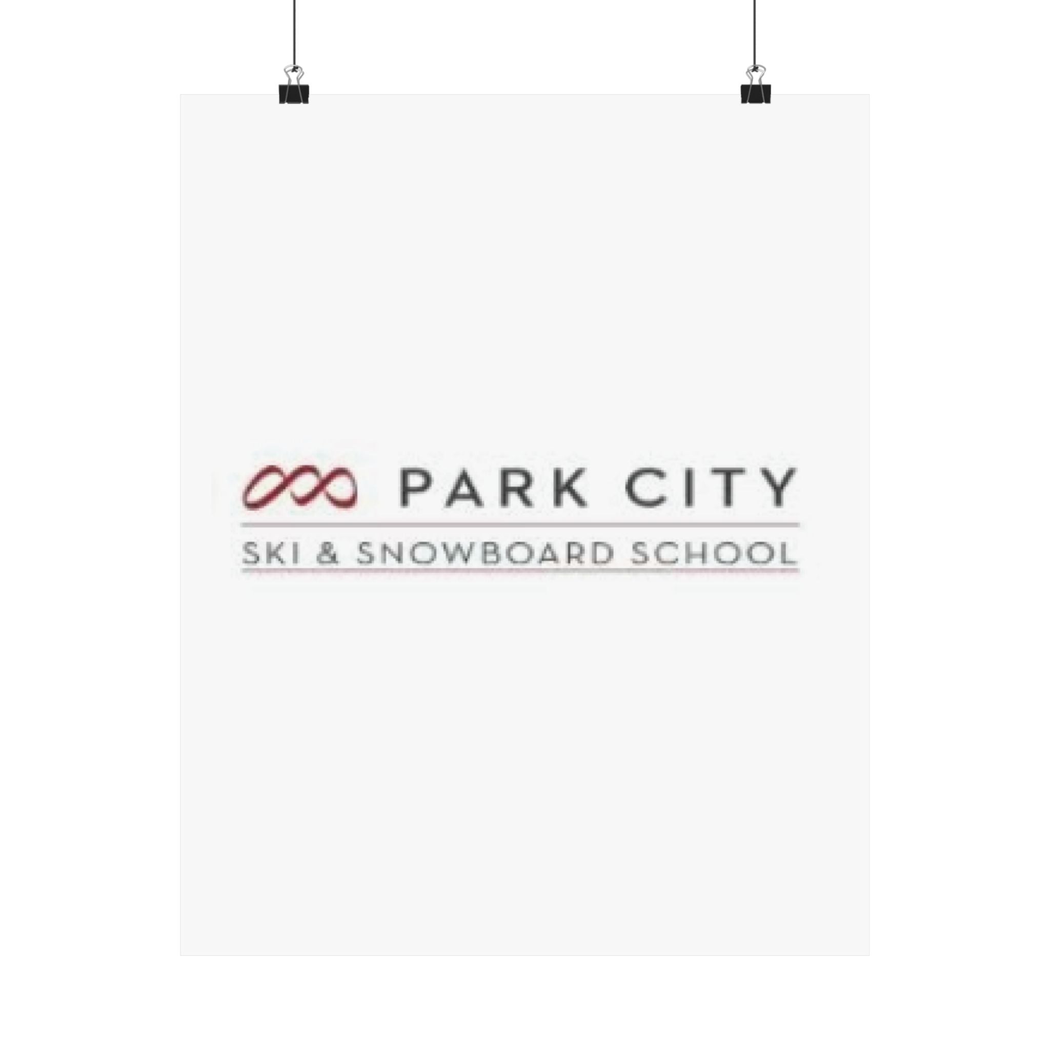 Park City Ski & Snowboard School Poster — Vertical Matte Print