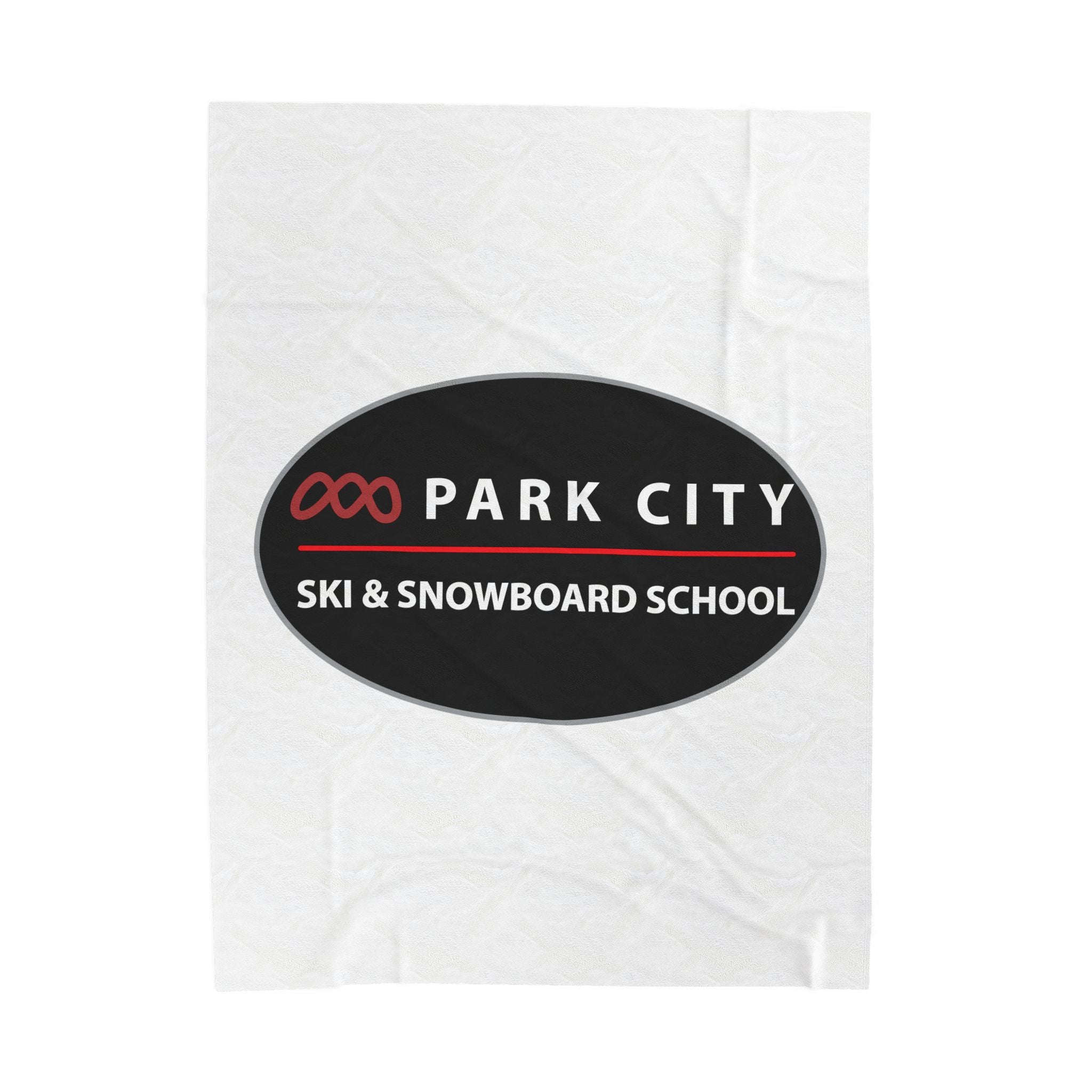 Park City Ski & Snowboard School Logo (Oval), Velveteen Plush Blanket
