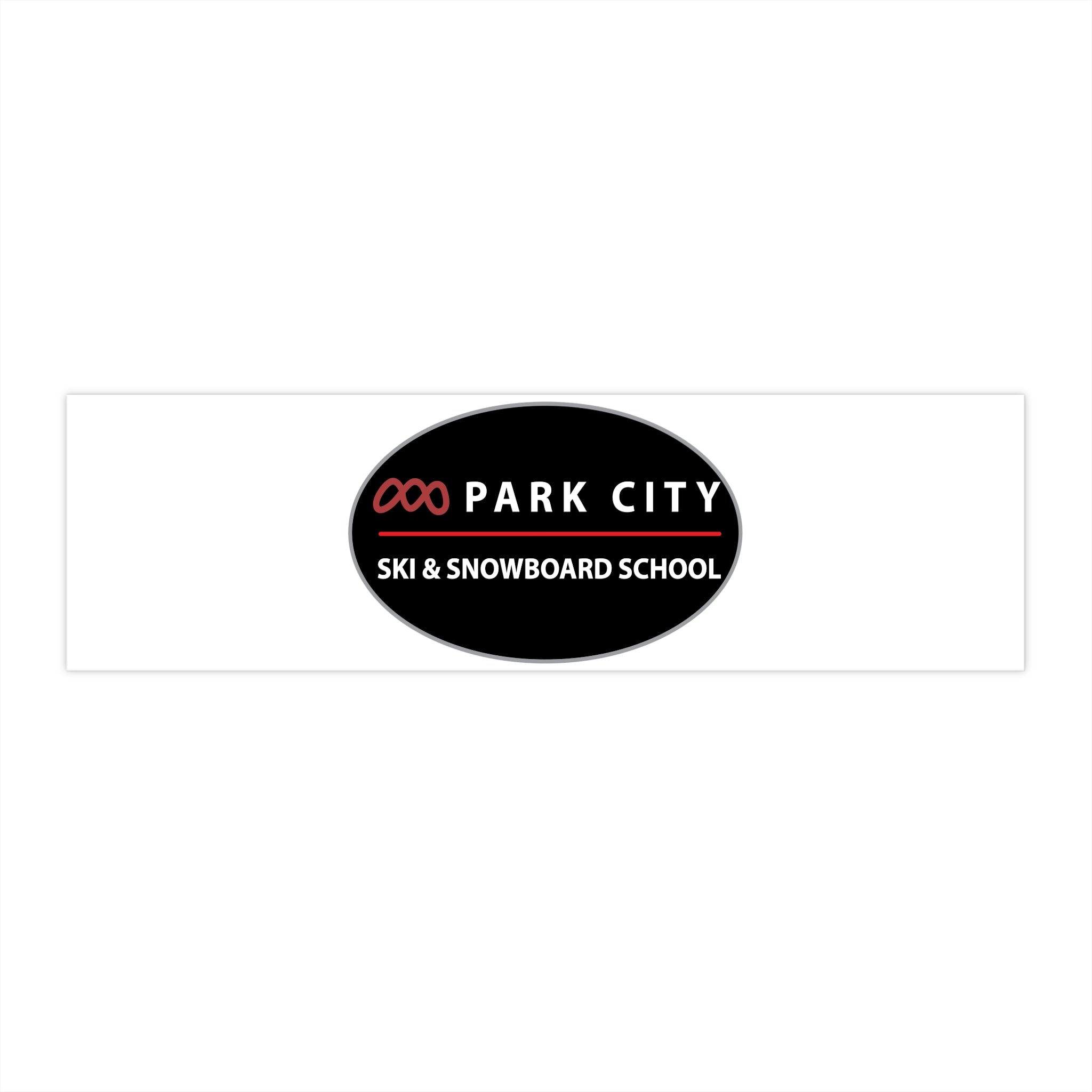 Park City Ski & Snowboard School Logo (Oval) Bumper Sticker Logo Decal