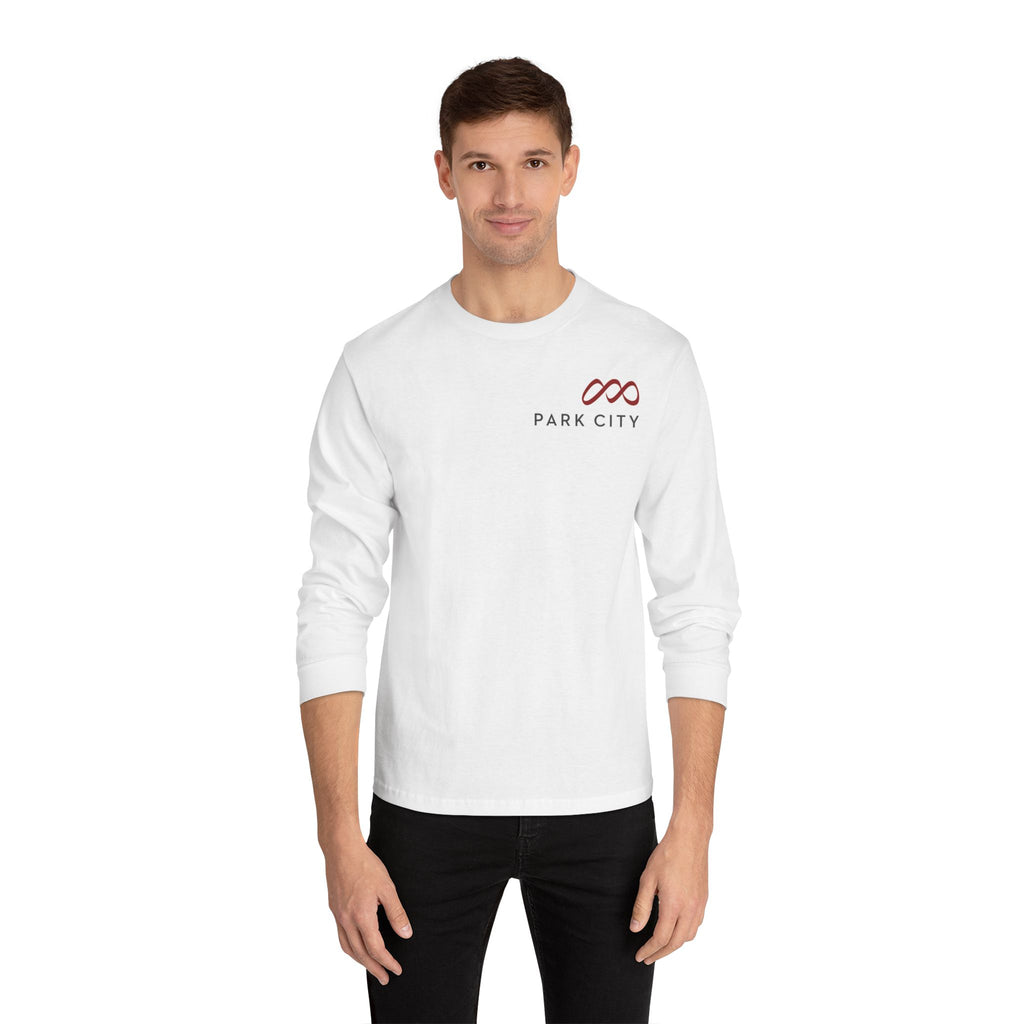 Park City Long Sleeve Tee — Minimal Mountain Logo Shirt