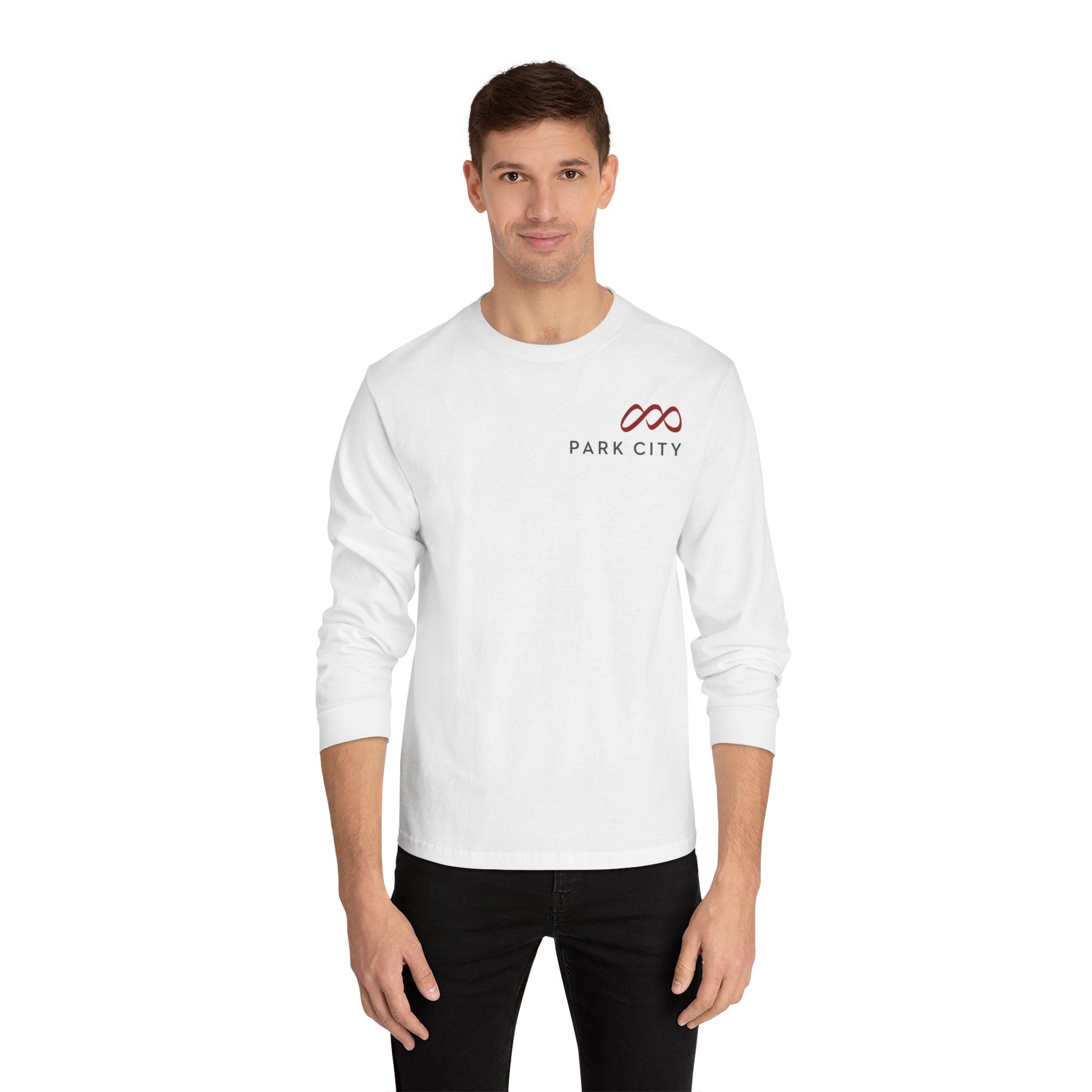Park City Long Sleeve Tee — Minimal Mountain Logo Shirt