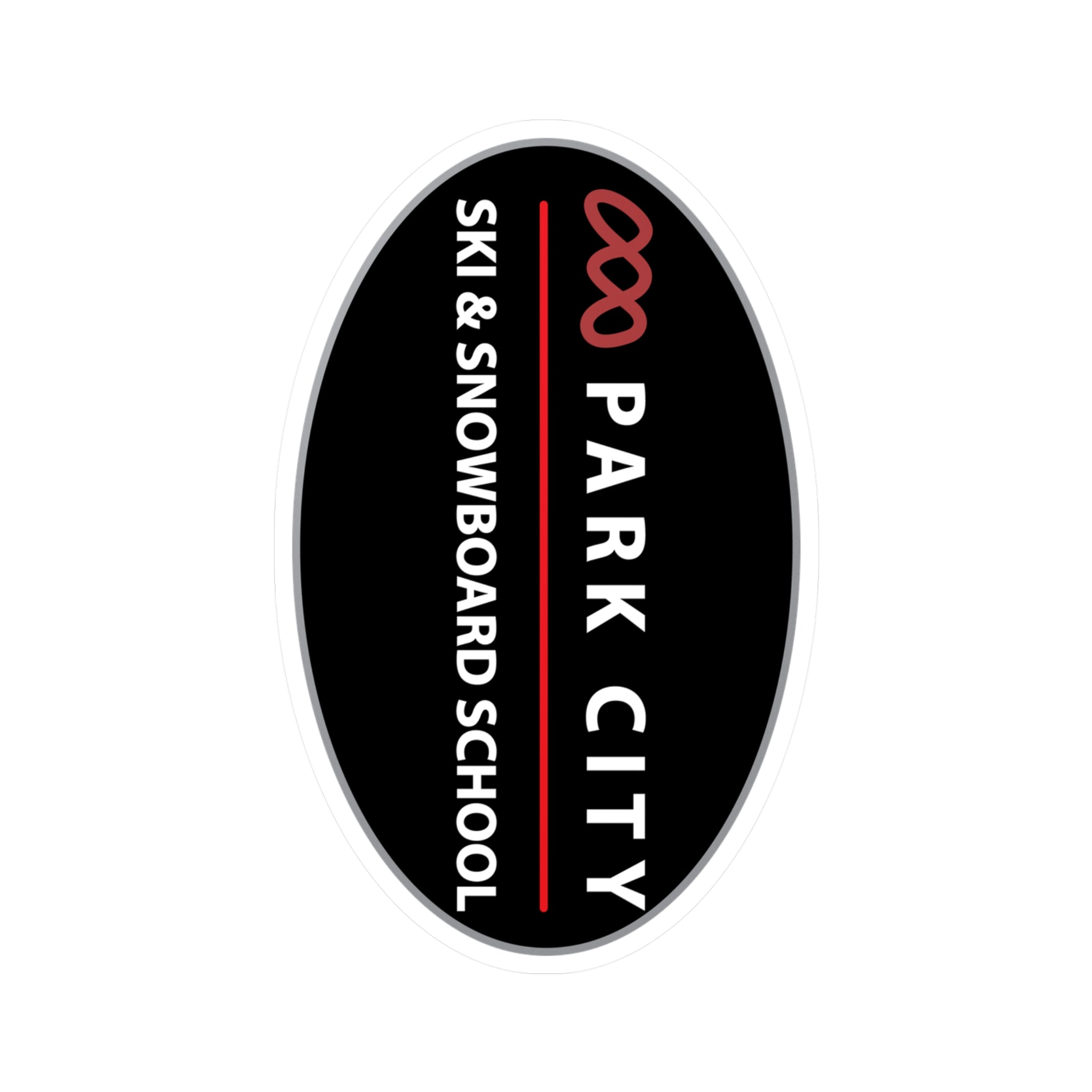 Park City Vinyl Decal Sticker — Park City Ski & Snowboard School Logo (Oval) Sticker for Laptops, Water Bottles & Windows