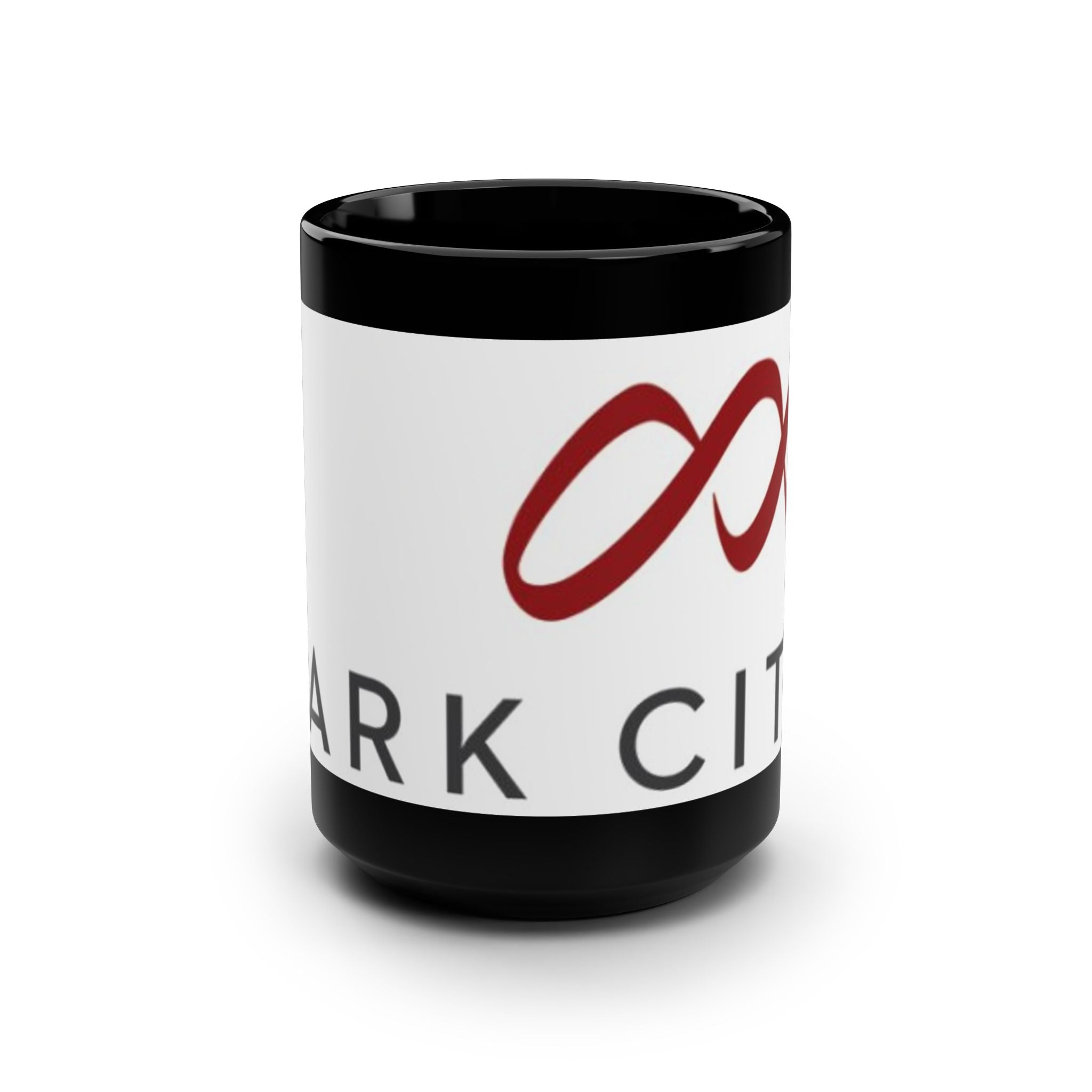 Black 15oz Mug — Dark City Infinity Logo Coffee Cup